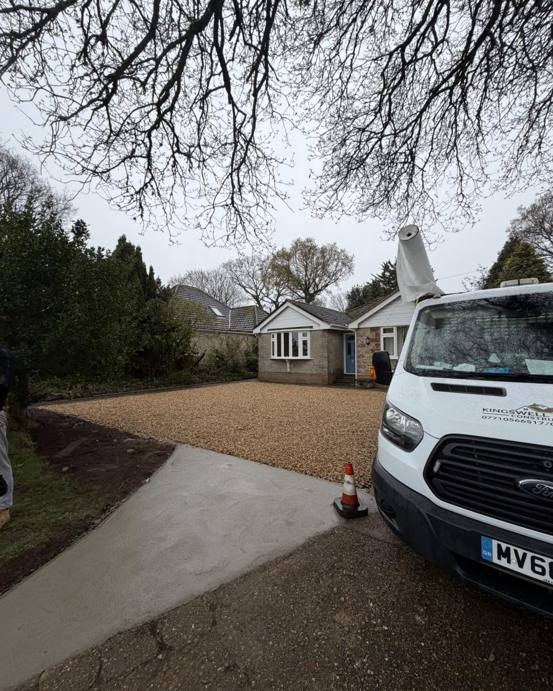 Completed driveway transformation by Kingswell & Cutler Construction, Isle of Wight