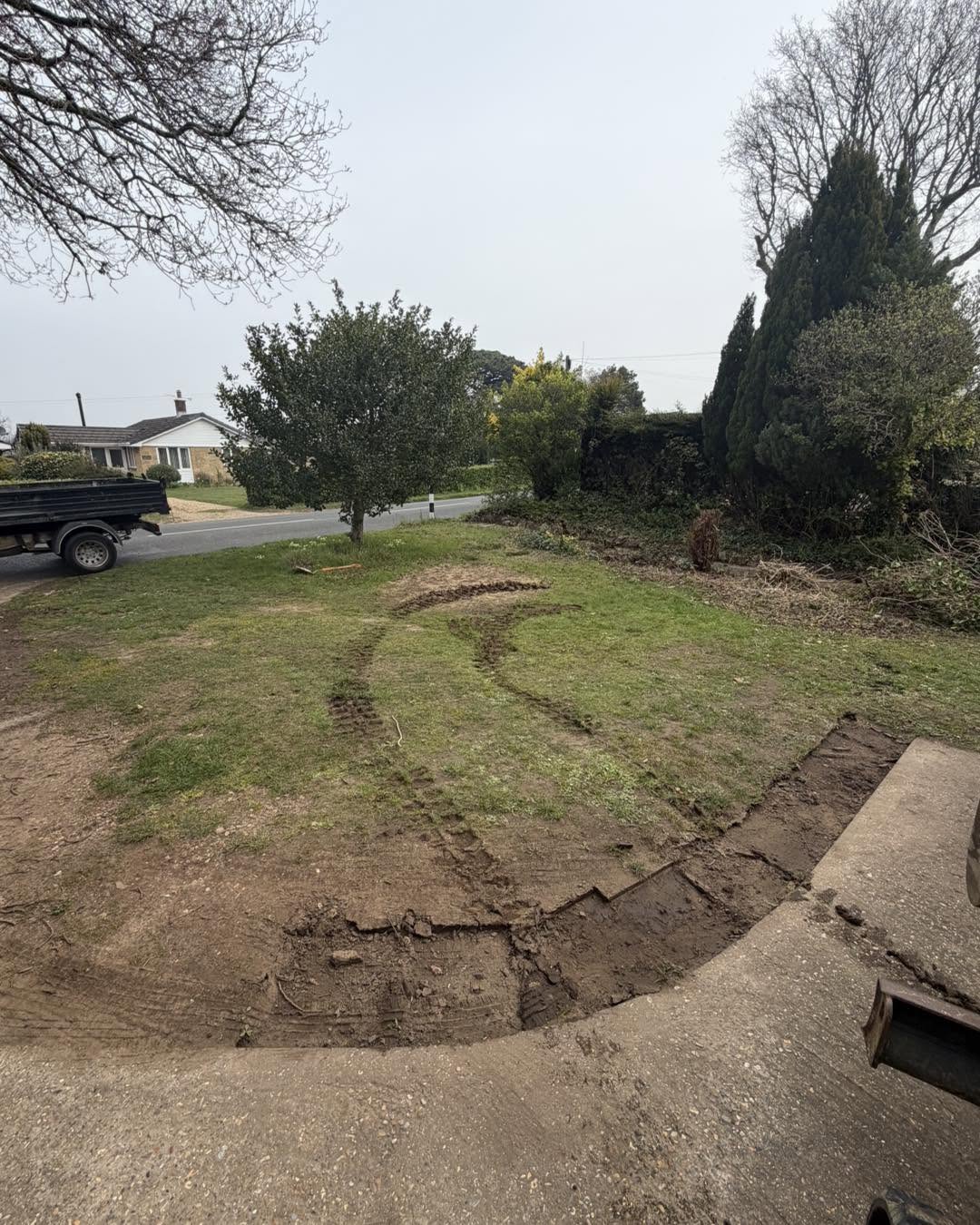 After photo: newly installed driveway by Kingswell & Cutler Construction, Isle of Wight