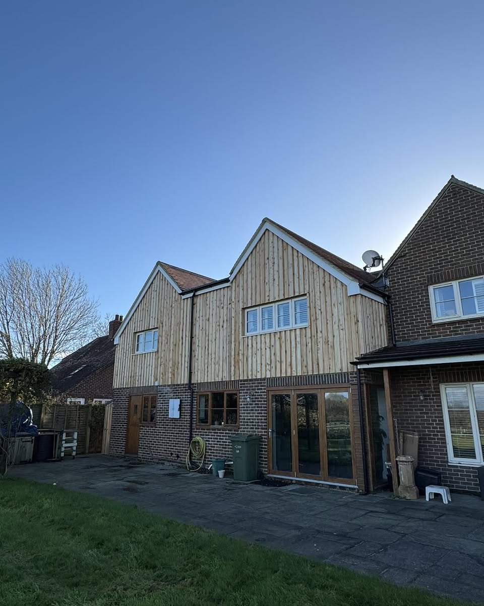 Completed home extension built by Kingswell & Cutler Construction, Isle of Wight