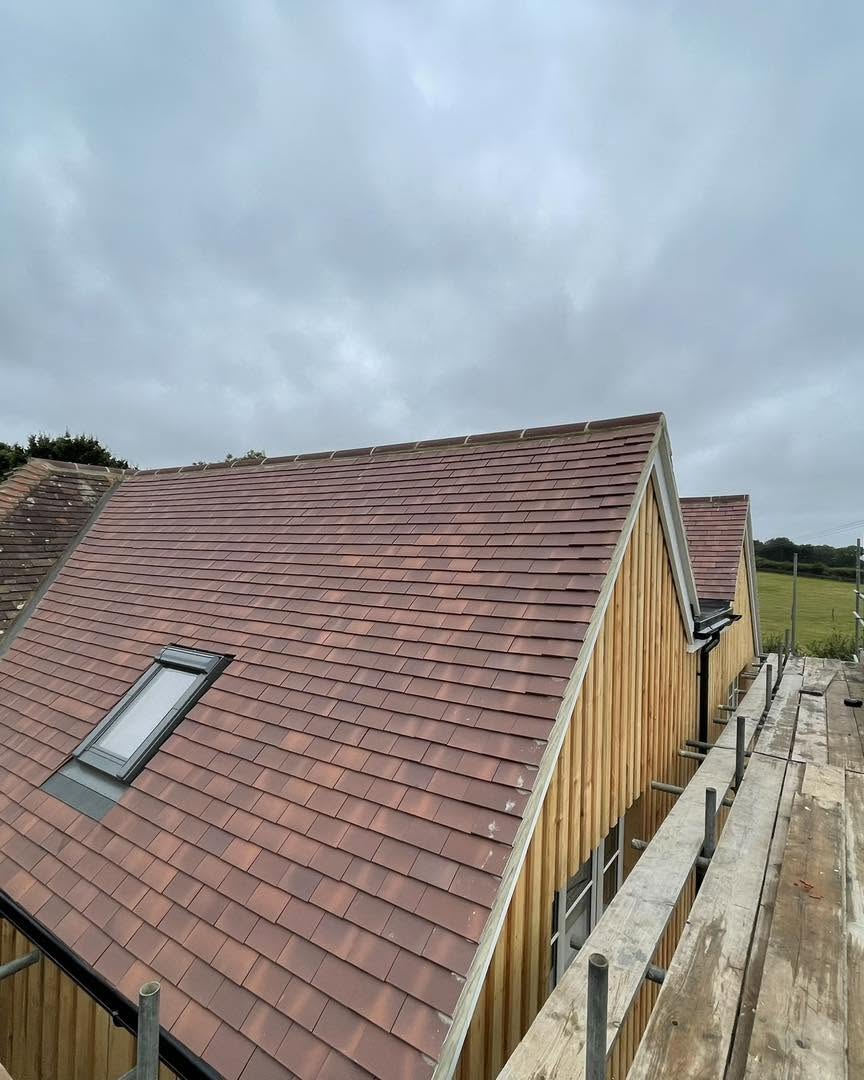 Roofing work on a home extension by Kingswell & Cutler Construction, Isle of Wight
