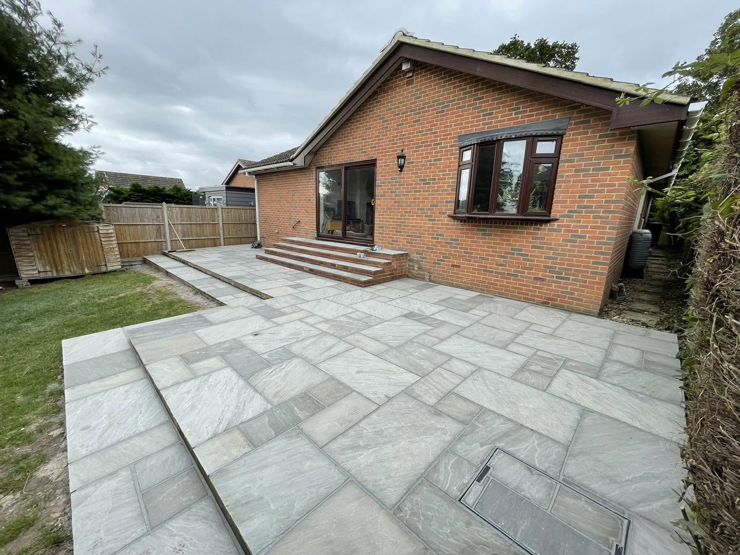 Outdoor patio installation by Kingswell & Cutler Construction, Isle of Wight