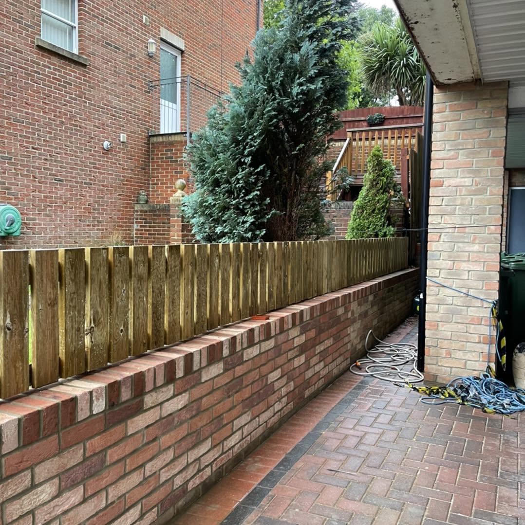 Brickwork and fencing installation by Kingswell & Cutler Construction, Isle of Wight